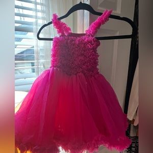 Ruffle Butts Magenta Pink Princess Petti Dress 2T-3-T